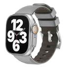For Apple Watch Ultra 49mm Two-Color Silicone Watch Band(Grey) - 1