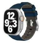 For Apple Watch Series 8 45mm Two-Color Silicone Watch Band(Midnight Blue) - 1