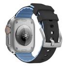 For Apple Watch Series 5 40mm Two-Color Silicone Watch Band(Black+Blue) - 2