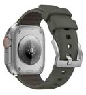 For Apple Watch Series 10 46mm Two-Color Silicone Watch Band(Dark Green) - 2