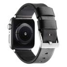 For Apple Watch SE 40mm Genuine Leather Hybrid Silicone Watch Band(Coffee Sliver Buckle) - 2