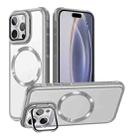 For iPhone 16 Pro Max Magsafe CD-grain Acrylic Hybrid TPU Phone Case(White) - 1