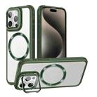 For iPhone 15 Pro Max CD-grain Magsafe Acrylic Hybrid TPU Phone Case(Green) - 1