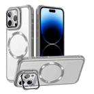 For iPhone 14 Pro Max Magsafe CD-grain Acrylic Hybrid TPU Phone Case(White) - 1