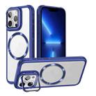 For iPhone 13 Pro CD-grain Magsafe Acrylic Hybrid TPU Phone Case(Blue) - 1