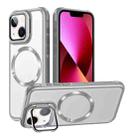 For iPhone 13 Magsafe CD-grain Acrylic Hybrid TPU Phone Case(White) - 1