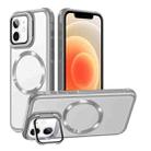 For iPhone 12 Magsafe CD-grain Acrylic Hybrid TPU Phone Case(White) - 1