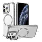 For iPhone 11 Pro Max CD-grain Magsafe Acrylic Hybrid TPU Phone Case(White) - 1