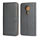 Leather Horizontal Flip Holster for MOTO G7 Play  ,with Magnetic Clasp and Bracket and Card Slot and Wallet(Black) - 1