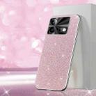 For vivo iQOO Neo8 Pro Electroplated Glitter Powder Phone Case(Pink) - 1