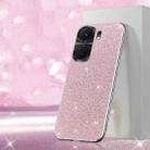 For vivo iQOO Neo9 Pro Electroplated Glitter Powder Phone Case(Pink) - 1