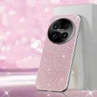 For vivo X100 Ultra Electroplated Glitter Powder Phone Case(Pink) - 1