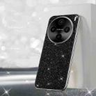 For vivo X100s Pro Electroplated Glitter Powder Phone Case(Black) - 1