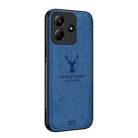 For Xiaomi Redmi Note 14 5G Deer Head Cloth Skin All-inclusive Phone Case(Blue) - 1