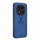 For Xiaomi Redmi Note 14 Pro Deer Head Cloth Skin All-inclusive Phone Case(Blue) - 1