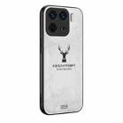 For Xiaomi 15 Deer Head Cloth Skin All-inclusive Phone Case(White) - 1