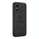 For Xiaomi Redmi Note 14 4G 163.25mm Deer Head Cloth Skin All-inclusive Phone Case(Black) - 1