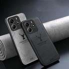 For Xiaomi Redmi Note 14 4G 163.25mm Deer Head Cloth Skin All-inclusive Phone Case(Black) - 2