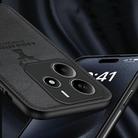 For Xiaomi Redmi Note 14 4G 163.25mm Deer Head Cloth Skin All-inclusive Phone Case(Black) - 3