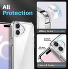 For iPhone 16 NORTHJO 5 in 1 Clear Phone Case with 2pcs Screen Film + 2pcs Camera Lens Film - 2