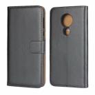 Leather Horizontal Flip Holster for Moto G7 Power ,with Magnetic Clasp and Bracket and Card Slot and Wallet(Black) - 1
