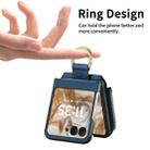 For Motorola Razr 50 Retro Ring Vertical Zipper Wallet Phone Case(Blue) - 3