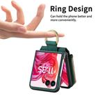 For Motorola Razr 60 Retro Ring Vertical Zipper Wallet Phone Case(Green) - 3