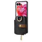 For Motorola Razr 60 Retro Ring Vertical Zipper Wallet Phone Case(Black) - 2