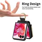 For Motorola Razr 60 Retro Ring Vertical Zipper Wallet Phone Case(Black) - 3