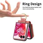 For Motorola Razr 60 Retro Ring Vertical Zipper Wallet Phone Case(Pink) - 3