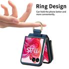 For Motorola Razr 60 Ultra Retro Ring Vertical Zipper Wallet Phone Case(Blue) - 3