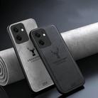 For OPPO Reno13 F Deer Head Cloth Skin All-inclusive Phone Case(Black) - 2