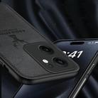 For OPPO Reno13 F Deer Head Cloth Skin All-inclusive Phone Case(Black) - 3