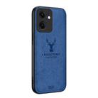 For OPPO Reno13 F Deer Head Cloth Skin All-inclusive Phone Case(Blue) - 1