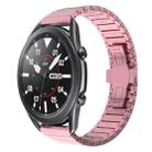 For Samsung Galaxy Watch3 45mm 22mm One Bead Paint Butterfly Buckle Alloy Watch Band(Pink) - 1