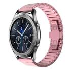 For Samsung Galaxy Watch Gear S3 Classic 22mm One Bead Paint Butterfly Buckle Alloy Watch Band(Pink) - 1