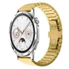 For Huawei Watch GT4 46mm 22mm One Bead Paint Butterfly Buckle Alloy Watch Band(Gold) - 1