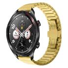 For Honor Watch Dream 22mm One Bead Paint Butterfly Buckle Alloy Watch Band(Gold) - 1