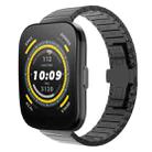 For Amazfit  Watch Bip 5 22mm One-Bead Paint Butterfly Buckle Alloy Watch Band(Black) - 1