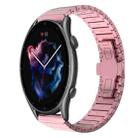 For Amazfit Watch GTR 3 22mm One-Bead Paint Butterfly Buckle Alloy Watch Band(Pink) - 1