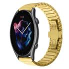 For Amazfit Watch GTR 3 Pro 22mm One-Bead Paint Butterfly Buckle Alloy Watch Band(Gold) - 1