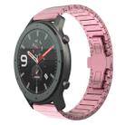 For Amazfit Watch GTR 47mm 22mm One-Bead Paint Butterfly Buckle Alloy Watch Band(Pink) - 1