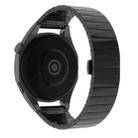 For Ticwatch Pro3 22mm One Bead Paint Butterfly Buckle Alloy Watch Band(Black) - 2
