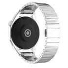 For Ticwatch E2 22mm One Bead Paint Butterfly Buckle Alloy Watch Band(Silver) - 2