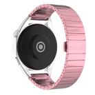 For Ticwatch E2 22mm One Bead Paint Butterfly Buckle Alloy Watch Band(Pink) - 2
