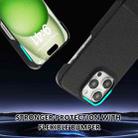 For iPhone 12 Stitching Cloth PU Shockproof Phone Case(Black) - 3