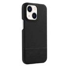 For iPhone 13 Stitching Cloth PU Shockproof Phone Case(Black) - 1