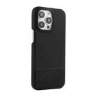 For iPhone 13 Pro Max Stitching Cloth PU Shockproof Phone Case(Black) - 1