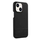 For iPhone 14 Stitching Cloth PU Shockproof Phone Case(Black) - 1