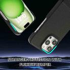 For iPhone 15 Stitching Cloth PU Shockproof Phone Case(Black) - 3